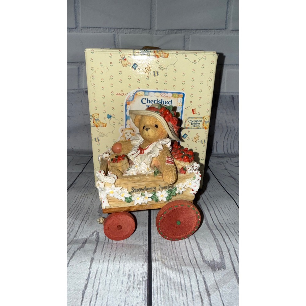 Cherished Teddies Diane 202991 I Picked The Beary Best For You Wagon Figurine